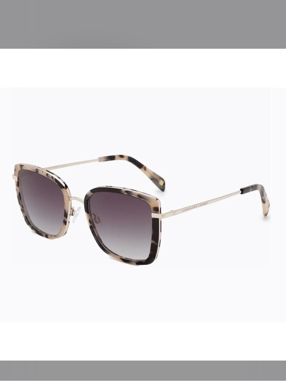 Carolina Herrera Black and Tortoiseshell Gradient Women's Sunglasses